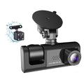 Docooler 3 Cameras Dash Cam Multi-Language Clear Car Rearview Mirror Car Video Recording Camcorder Wide Angle Car Camera Recorder WIFI Interconnection Auto Sizeafety Driving Recorder