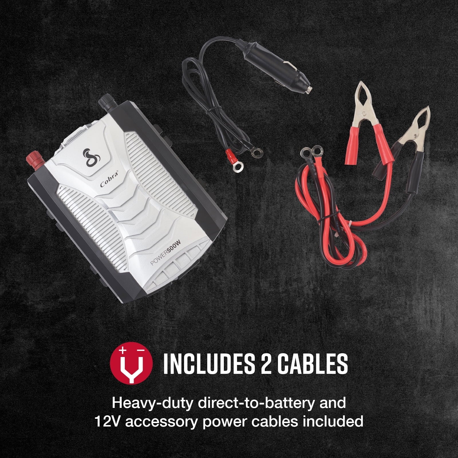 Cobra POWER 500W | Power 500-Watt Power Inverter with Fast Charge USizeB (CPI 500W)