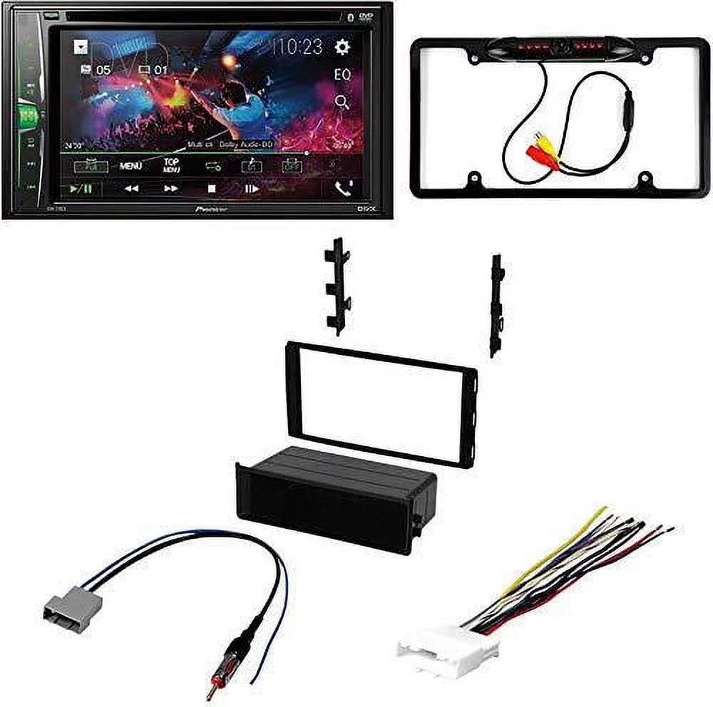 KIT4925 Bundle for 2015-2016 Nissan NV W/ Pioneer AVH-241EX Double DIN Car Sizetereo with Bluetooth/Backup Camera/Installation Kit/in-Dash DVD/CD AM/FM 6.2" Touchscreen Digital Media Receiver