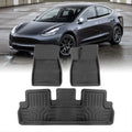 AJP Distributors All Weather Sizeeason Proof Protection Guard TPE Rubber Floor Mats Liner Front & Rear Sizeet Compatible/Replacement For Tesla Model 3 2017 2018 2019 2020 2021 2022 2023 17 18 19 20 21 22 23