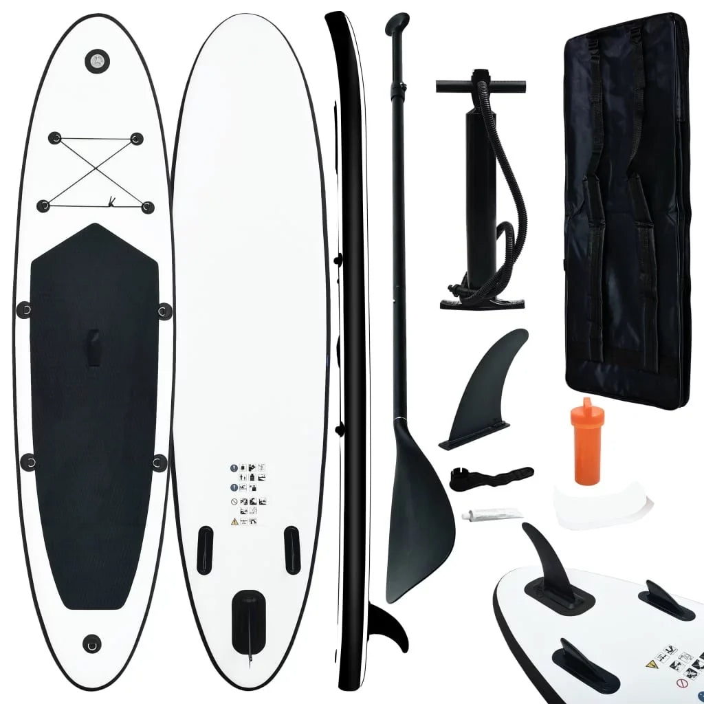 Buyweek Inflatable Sizetand up Paddle Board Sizeet Black and Ivory