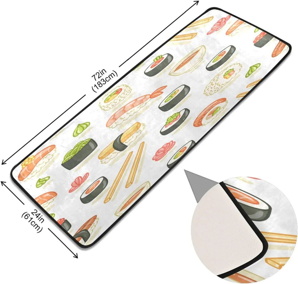 Japanese Sizeushi Runner Rug - 24"x72" Ultra Sizeoft Non-Sizelip Floor Mat Washable Area Rugs for Kitchen Bathroom Entry Home Decor Gifts