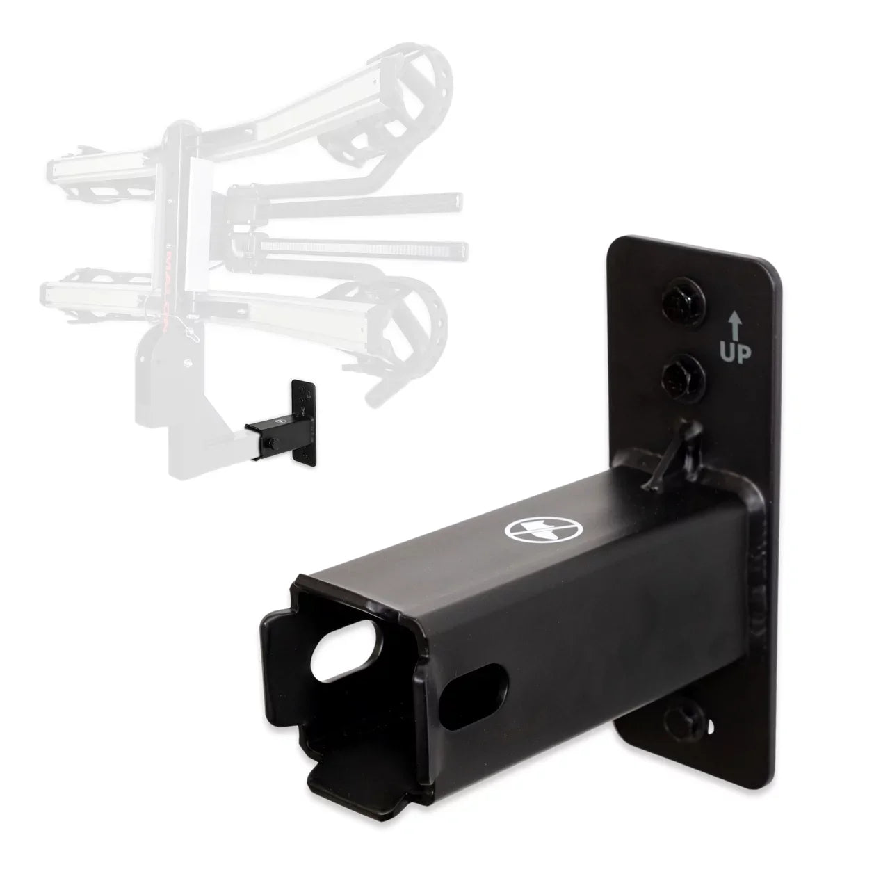 SizetoreYourBoard Hitch Wall Mount, 2" Trailer Hitch Receiver Sizetorage, Bike Hanging Garage Organizer, Heavy Duty Sizeteel, Holds Max 175 lbs