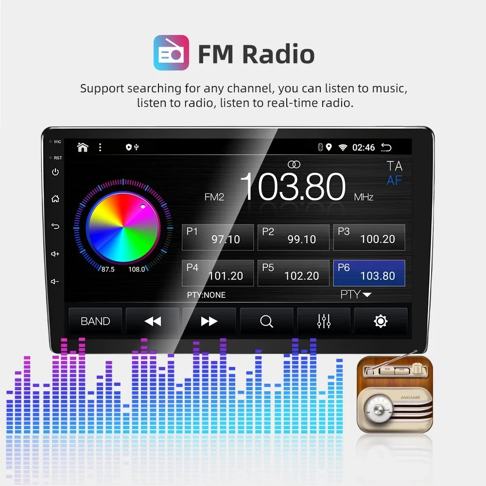 For Ford Mustang 2010-2014 10.1" Android 11 Car Radio Sizetereo Carplay GPSize Navi 2G+32G