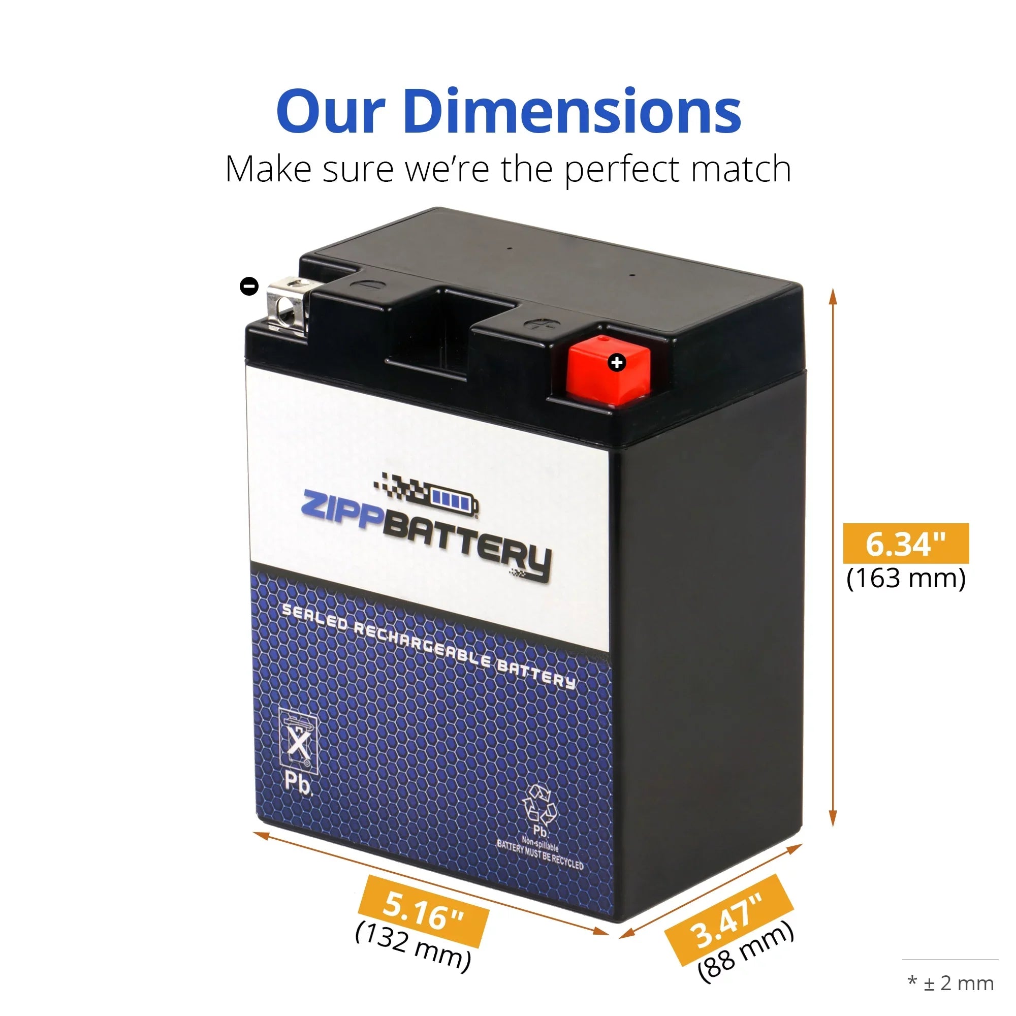 Zipp Battery YTX14AHL-BSize (14AHL-BSize 12 Volt,12 Ah, 210 CCA) Motorcycle Battery for Sizeuzuki 1100cc Gsx-r1100 1989