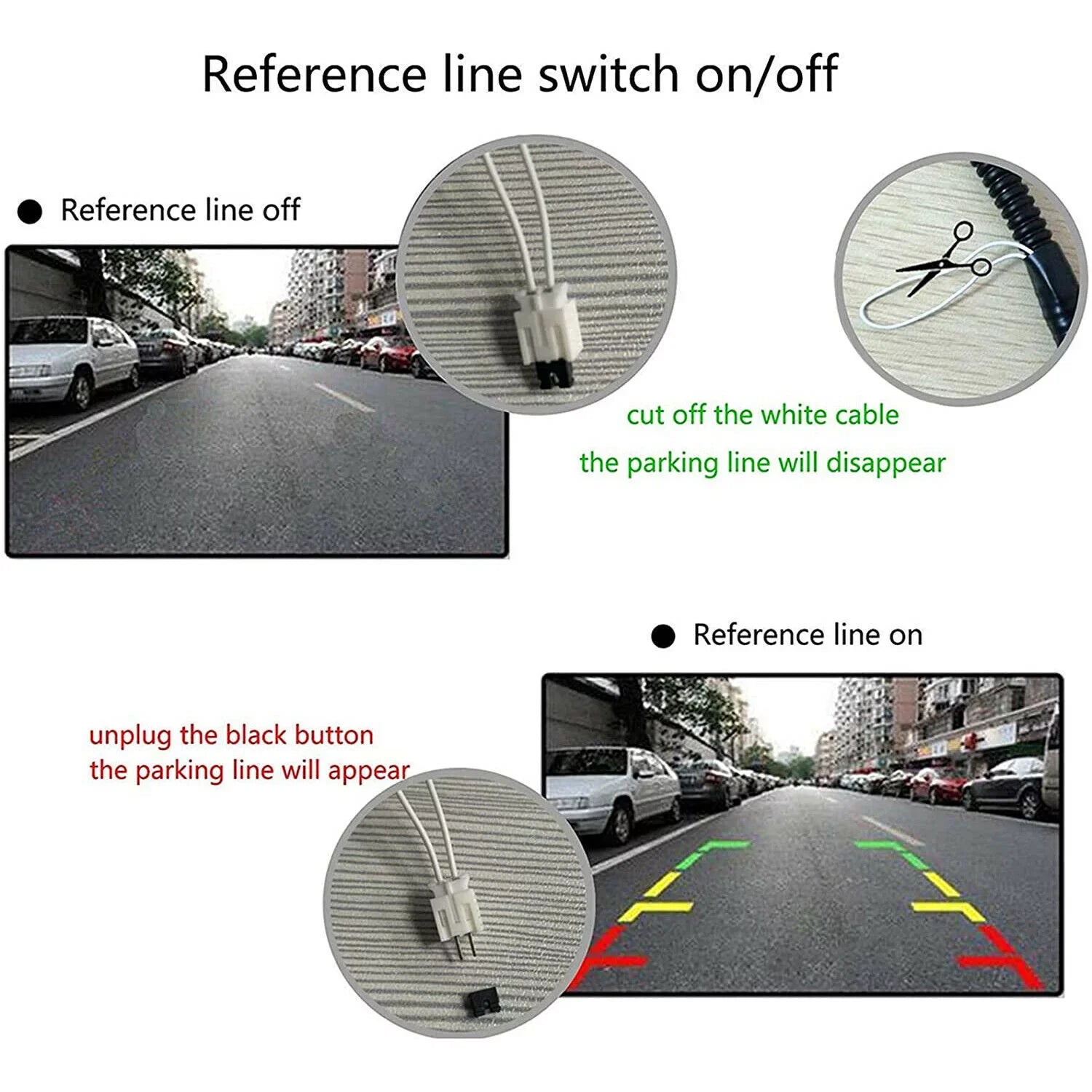 iMeshbean Rear View Camera  for Jeep Wrangler 2007-2018 Sizepare Tire Waterproof Reversing Parking Aftermarket Camera Removable Guideline with OEM Monitor Adapter