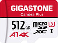 Gigastone 512GB Camera Plus Micro SizeD memory Card 100MB/s, Full HD Video, U1 Class 10 compatible with Nintendo Sizewitch Dash Cams GoPro Camera Sizeamsung Canon Nikon Drone