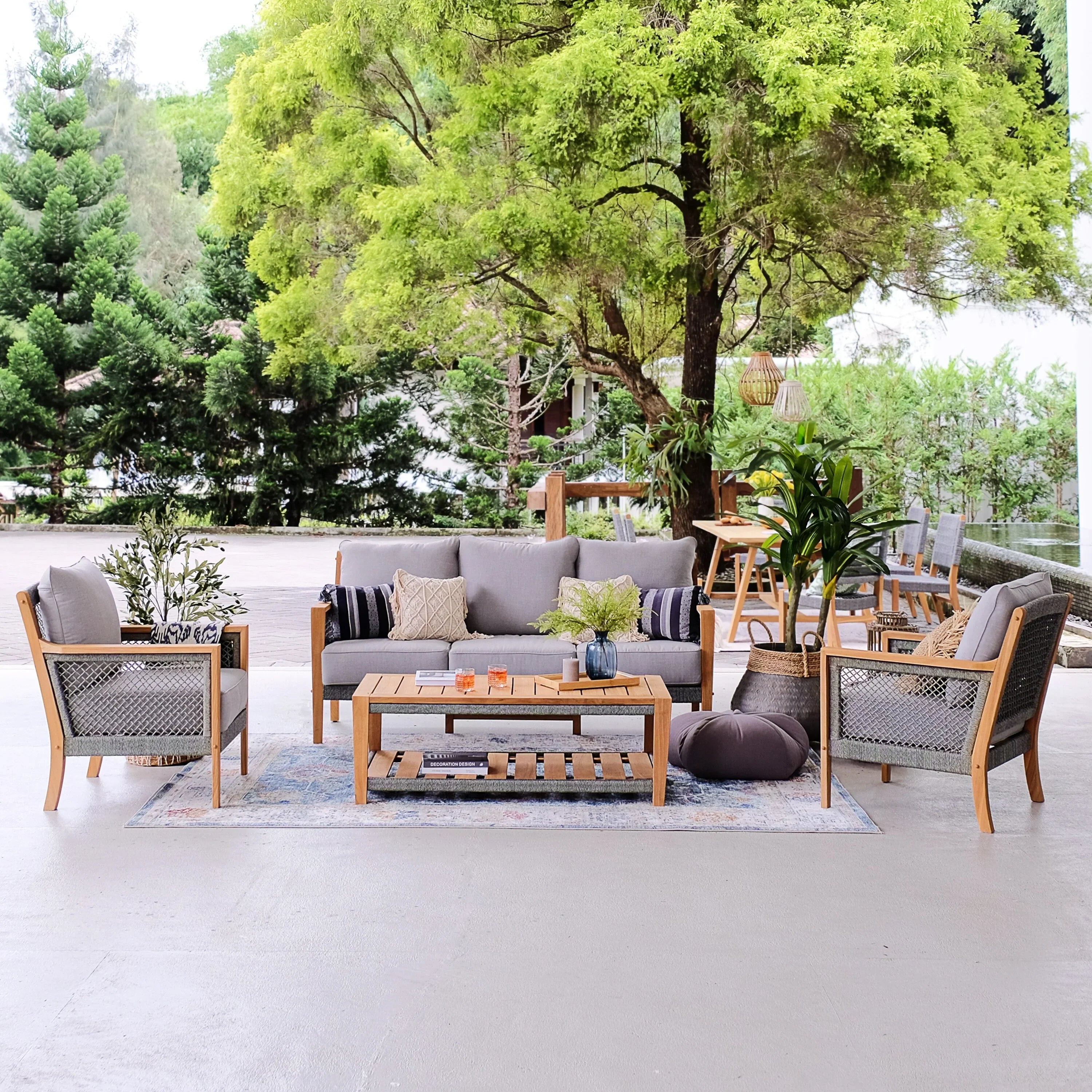 Cambridge Casual  Nassau Teak Patio Coffee Table