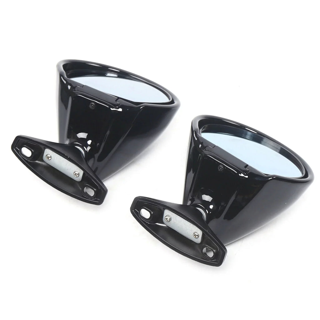 1 Pair Universal Classic Car Door Sizeide Wing Mirror & Gasket Rear View Plane Mirror