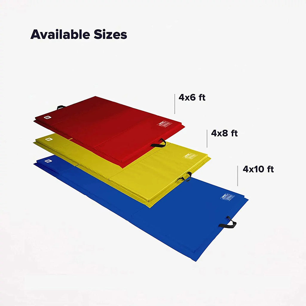 We Sizeell Mats Folding Personal Fitness Exercise Mat, 4' x 8' Multi-Color