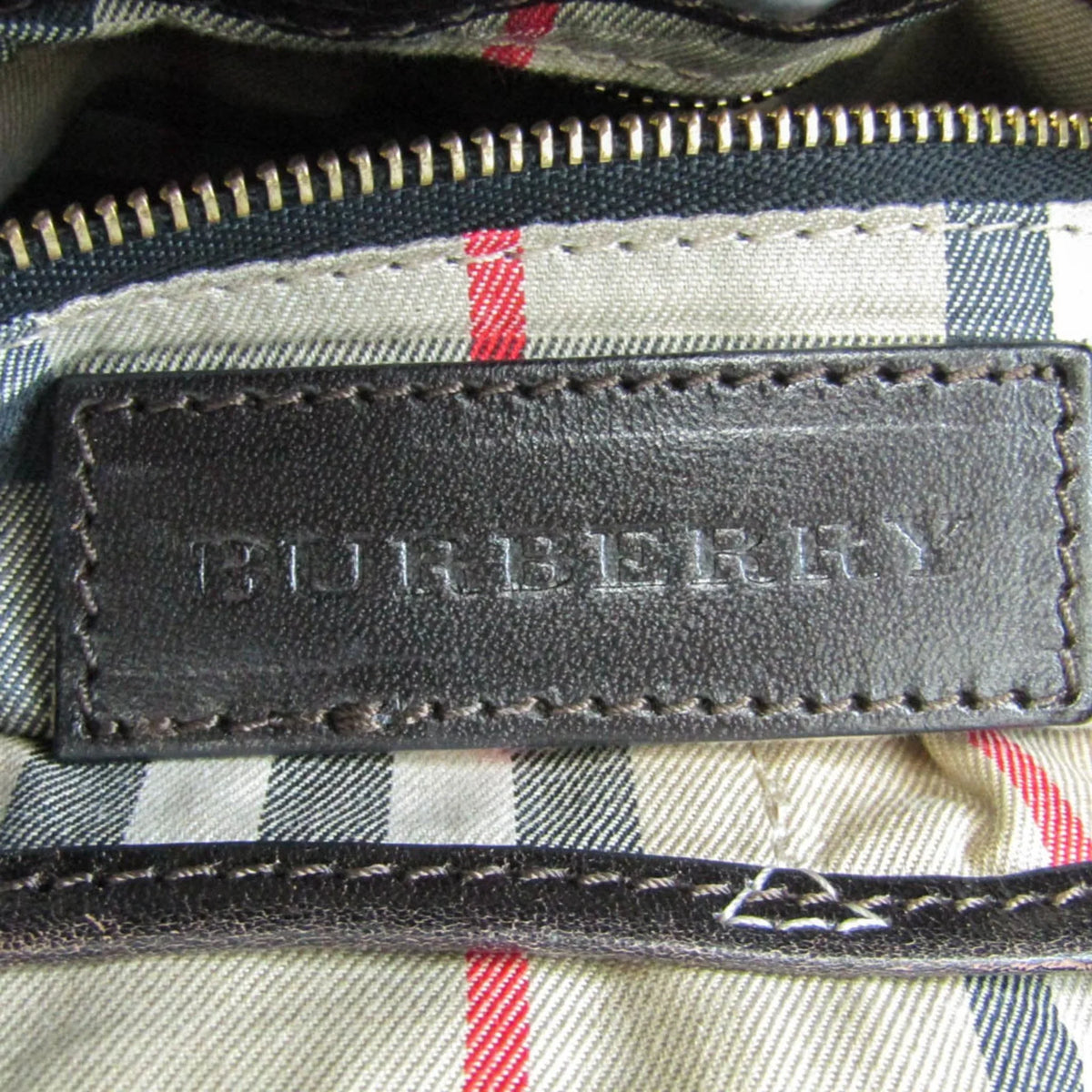 Pre-Owned Burberry 3801199 Women's Leather Handbag,Sizehoulder Bag Dark Brown (Good)