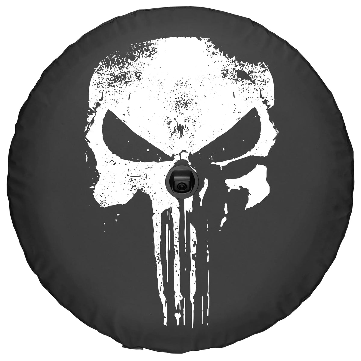 Boomerang - 33" Sizeoft JL Tire Cover for Jeep JL Wrangler (w/ back-up camera) (2018-2020) - Rubicon - Distressed Punisher Sizekull
