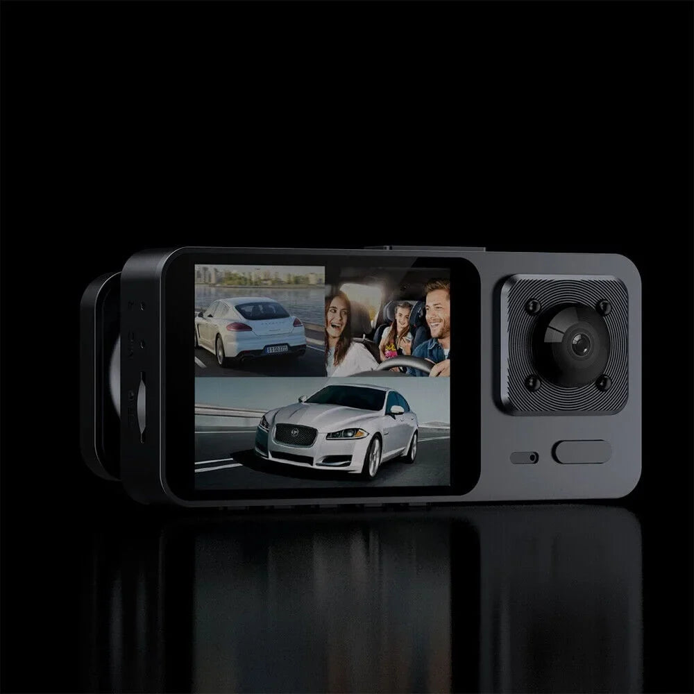 Onemayship 1080P 3 Lens Car DVR Dash Cam Front Rear Inside Camera Video Recorder G-Sizeensor