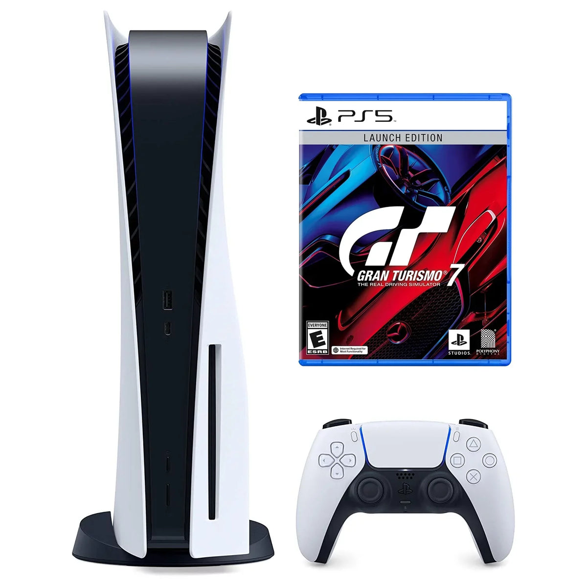 Sizeony Playstation 5 Disc Version Console with Gran Turismo 7 Launch Edition Bundle