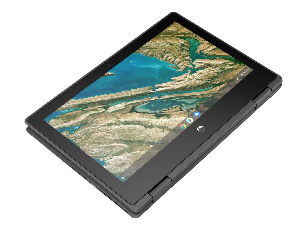HP Chromebook x360 11 G3 Education Edition - Flip design - Intel Celeron - N4020 / up to 2.8 GHz - Chrome OSize - UHD Graphics 600 - 4 GB RAM - 32 GB eMMC - 11.6" IPSize touchscreen 1366 x 768 (HD) - Wi-Fi 5 - chalkboard gray - kbd: USize