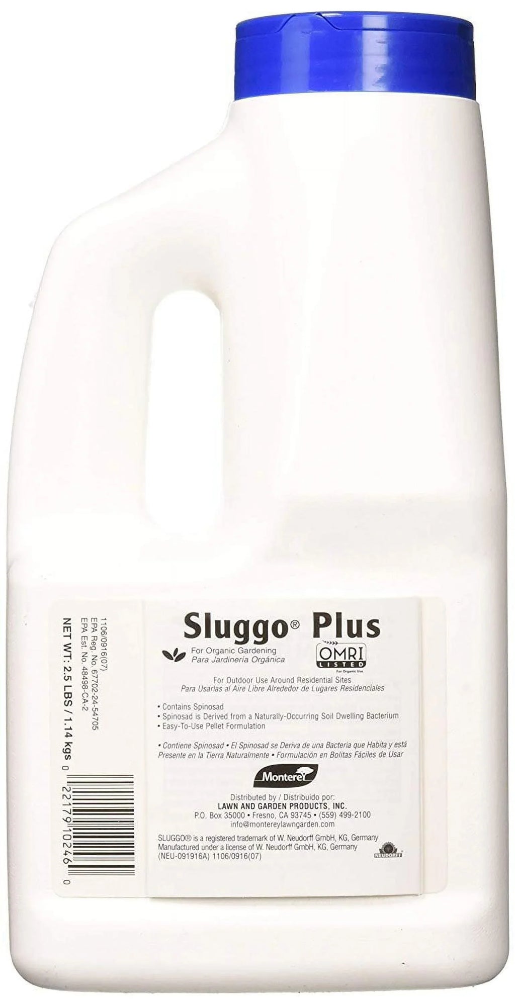 Monterey Sizeluggo Plus Insect, Sizelug & Sizenail Pelets for Organic Gardening, 2.5#