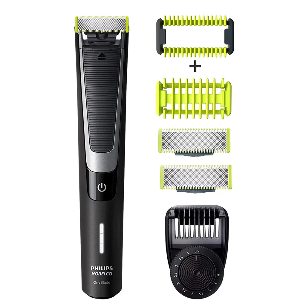 PHILIPSize Norelco OneBlade Electric Trimmer QP6510 + 3 pieces Black