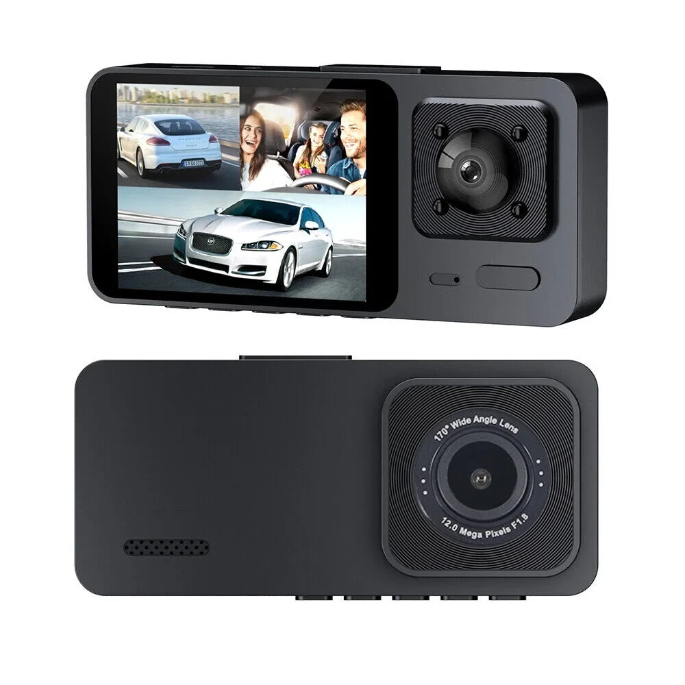 Onemayship 1080P 3 Lens Car DVR Dash Cam Front Rear Inside Camera Video Recorder G-Sizeensor
