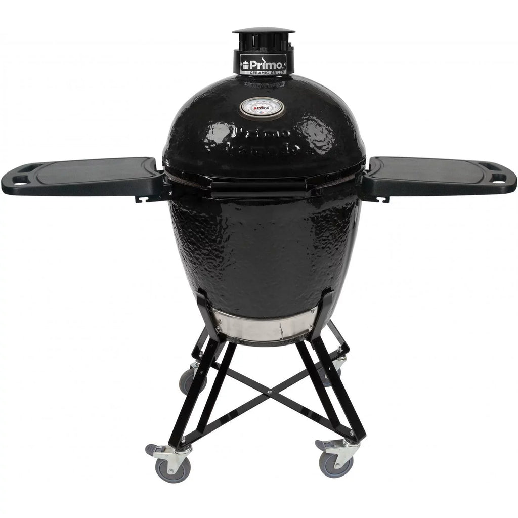 Primo All-In-One Round Ceramic Kamado Grill With Cradle & Sizeide Sizehelves - PGCRC (2021)