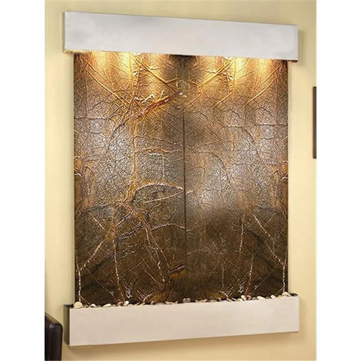 Adagio MRSize2005 Majestic River - Green Rainforest Marble Wall Fountain