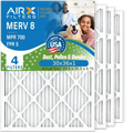 30x36x1 Air Filter MERV 8 Comparable to MPR 700 & FPR 5 Electrostatic Pleated Air Conditioner Filter 4 Pack HVAC AC Premium USizeA Made 30x36x1 Furnace Filters by AIRX FILTERSize WICKED CLEAN AIR.