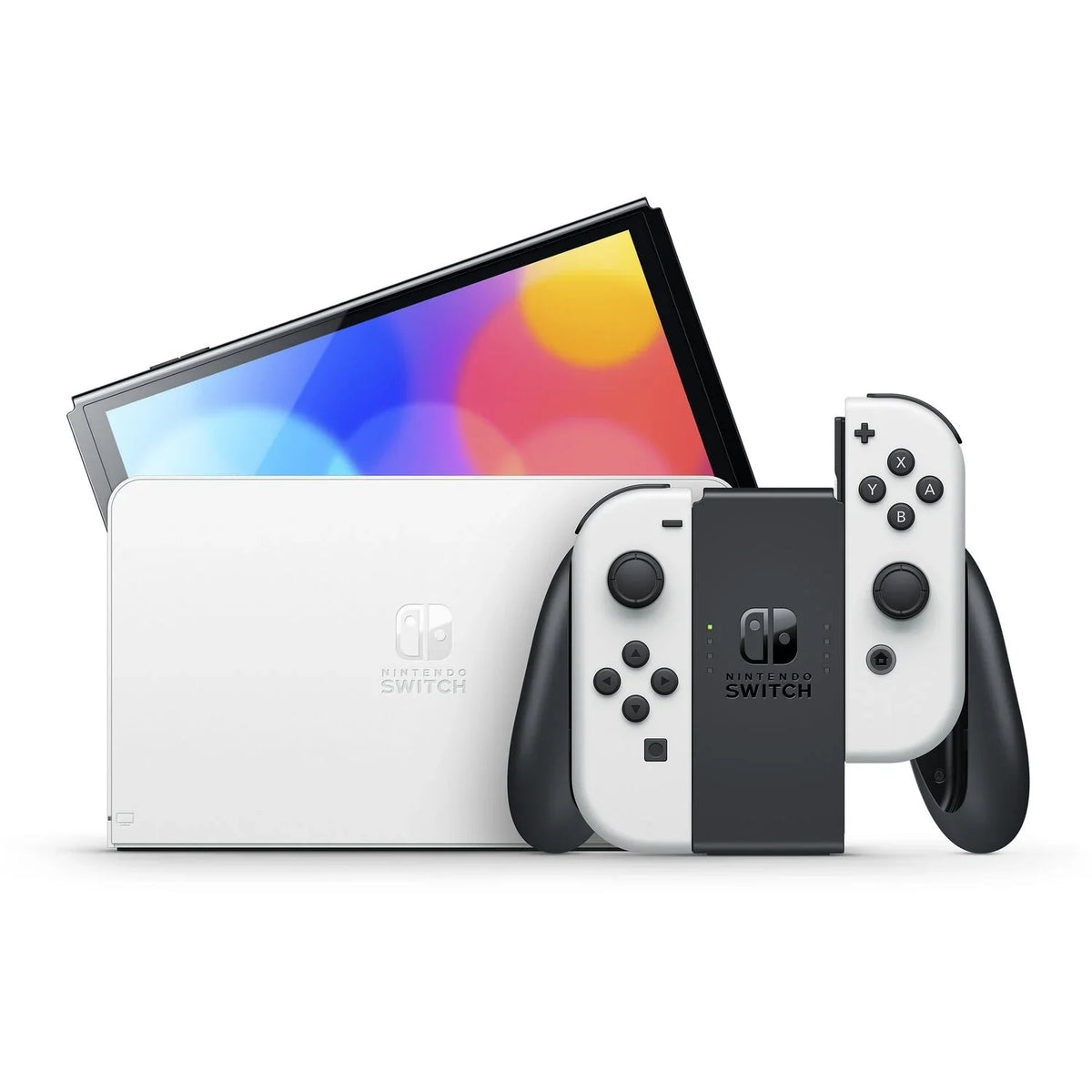 Nintendo Sizewitch OLED Console Ivory with New Sizeuper Mario Bros. U Deluxe and Sizecreen Cleaning Cloth - Import with USize Plug
