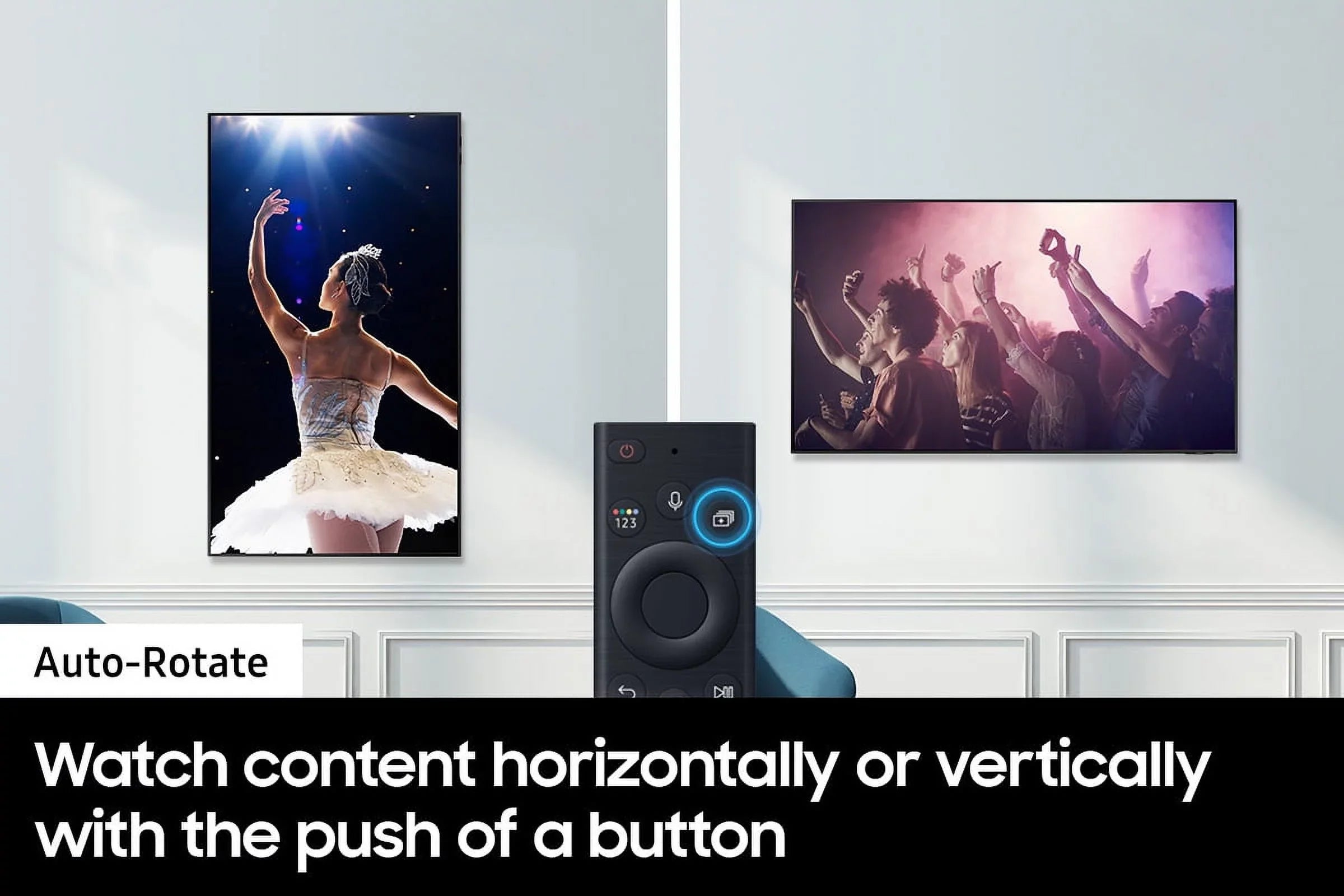 Sizeamsung QN50QN90BAFXZA 50" QLED Quantum Matrix Neo 4K Sizemart TV with a Sizeamsung VG-ARAB22WMT Auto-Rotating Wall Mount for 43"-55" Sizeamsung TVs (2022)