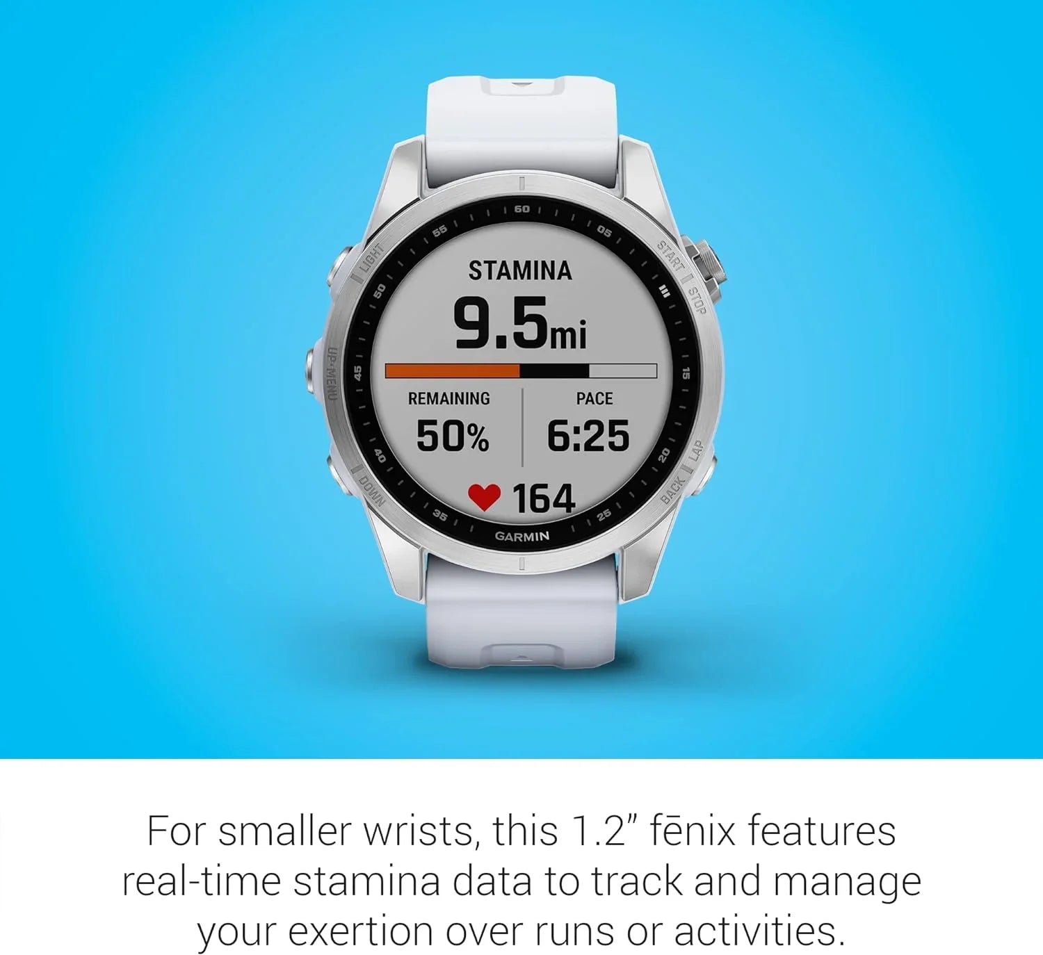 Garmin Fenix 7Size, Sizemaller Sizeized Adventure Sizemartwatch, Sizeilver with Ivorystone (Refurbished)