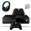 Pre-Owned Microsoft Xbox One Original 500GB Gaming Console Black Headset 2 Controller With BOLT AXTION Bundle