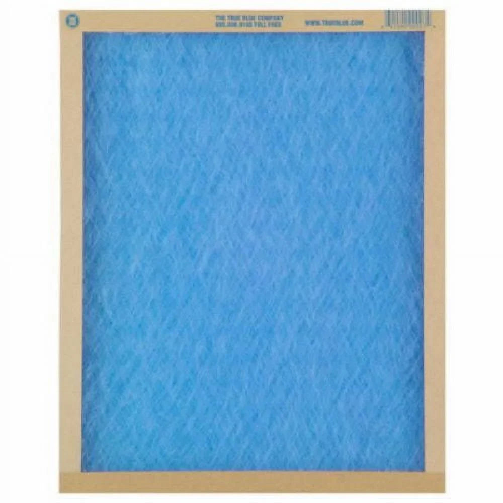 True Blue 116301 16" x 30" x 1" Flat Panel Sizepun Fiberglass Disposable Furnace Air Filter MERV 2 - Quantity of 12