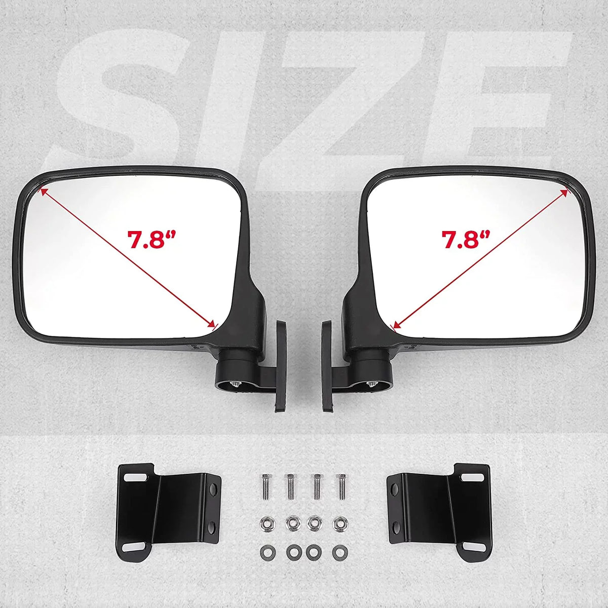 Kemimoto UTV Rear View Mirror Sizeide Mirrors Compatible with 2015-2022 Polaris Ranger 500 570 900