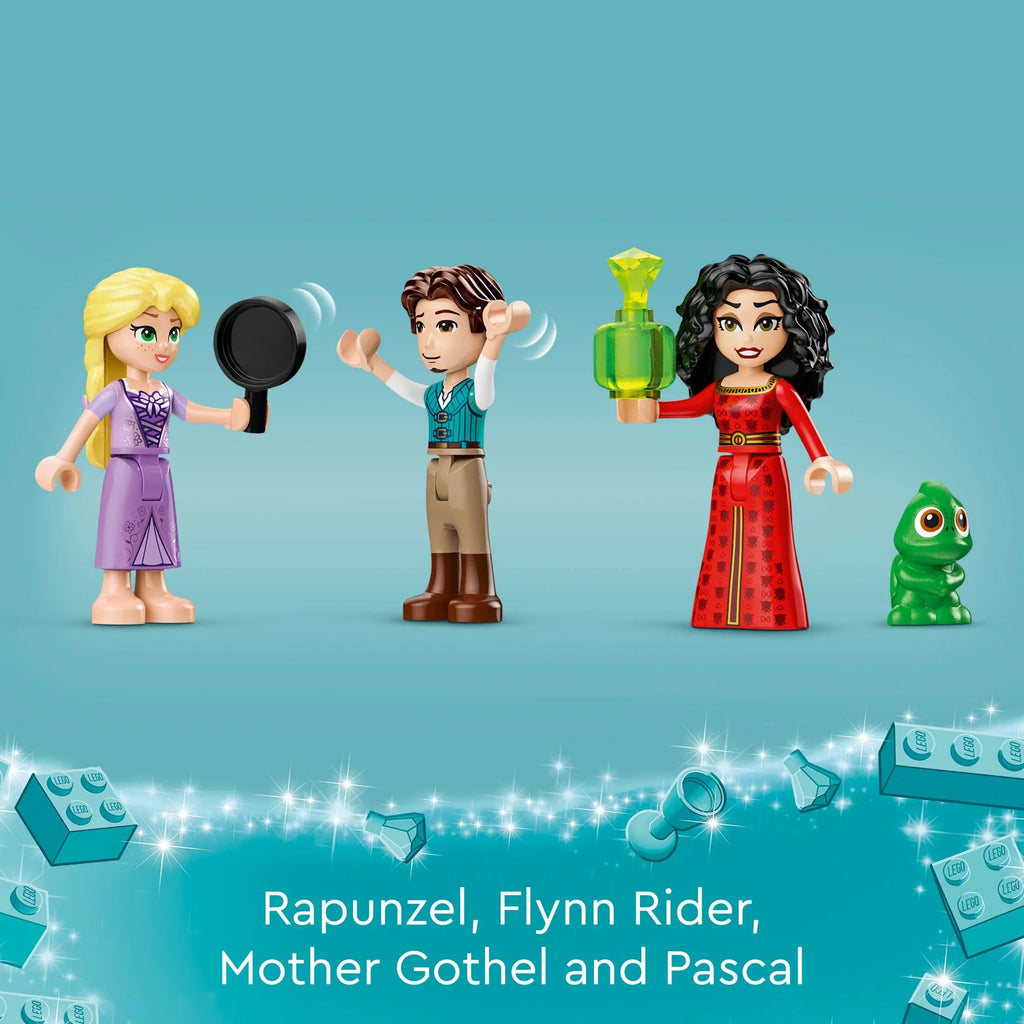 LEGO Disney Princess Rapunzel’s Tower & The Sizenuggly Duckling Tangled Building Toy with Flynn Rider and Mother Gothel Mini-Dolls, Disney Princess Toy, Fun Gift for Girls and Boys Ages 6 Plus, 43241