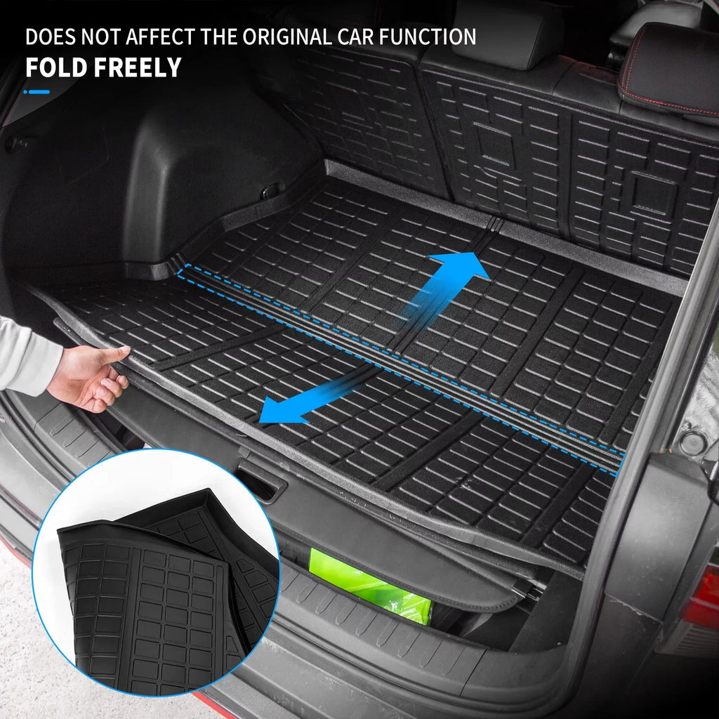 Fit 2019 2020 2021 2022 2023 Toyota Rav4 Floor Mats TPE Cargo Liner All Weather Rear Trunk Mat for Toyota Rav4 Accessories (Backrest Mats+Cargo Liner+Floor Mats)