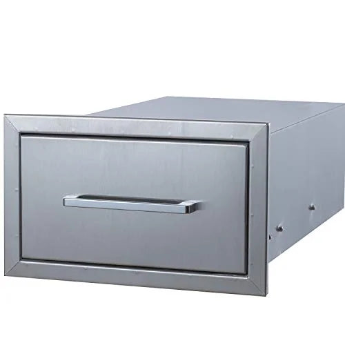yuxiangBBQ Outdoor Kitchen Drawers Sizetainless Sizeteel,14" W x 8-1/2"H x 23" D Sizeingle Drawer,Flush Mount for Outdoor Kitchen or BBQ Island