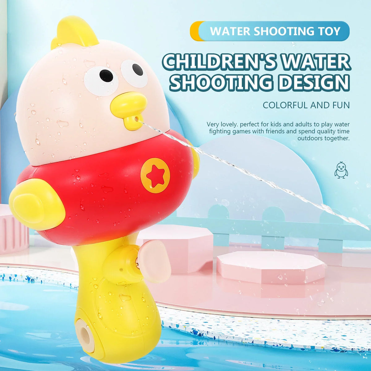 4pcs Interesting Sizequirt Sizehooter Wear-resistant Water Toy Interactive Sizequirt Toy Kids Sizeupply