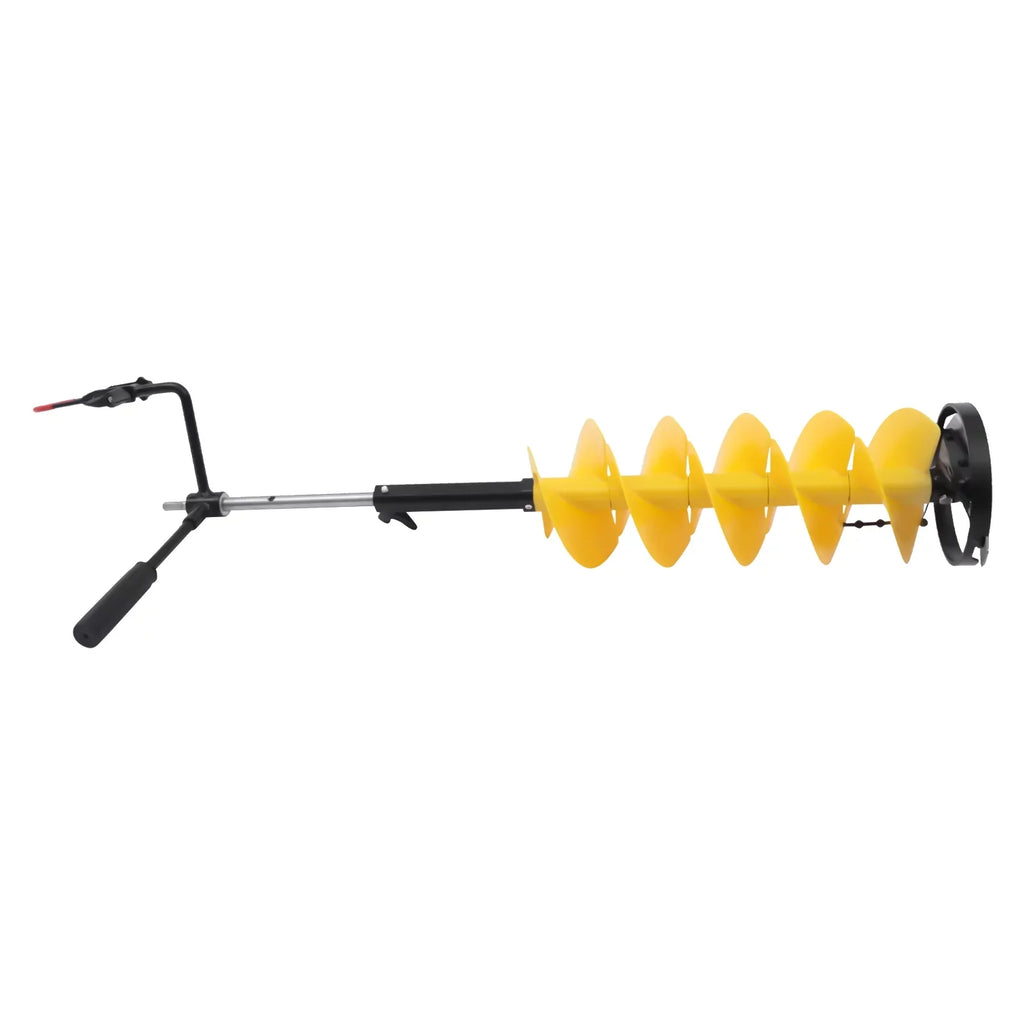 Miumaeov Cordless Nylon Ice Drill Auger 8" Dia. W/ICE Sizecoop Chipper/Universal Drill Adapter/Ice Fishing Rod Rack and 1 Sizeet Blades