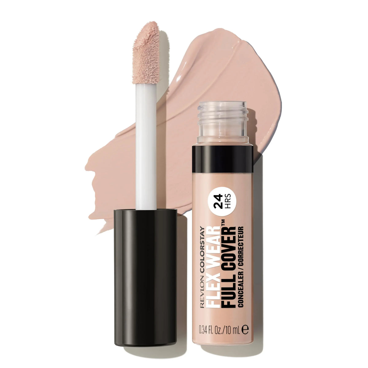Revlon Colorstay Flex Wear, Full Cover Non-Creasing Concealer, Infused With Hyaluronic Acid & Vitamin E, Flexible Longwear, 010 Vanilla, 0.34 Fl Oz.
