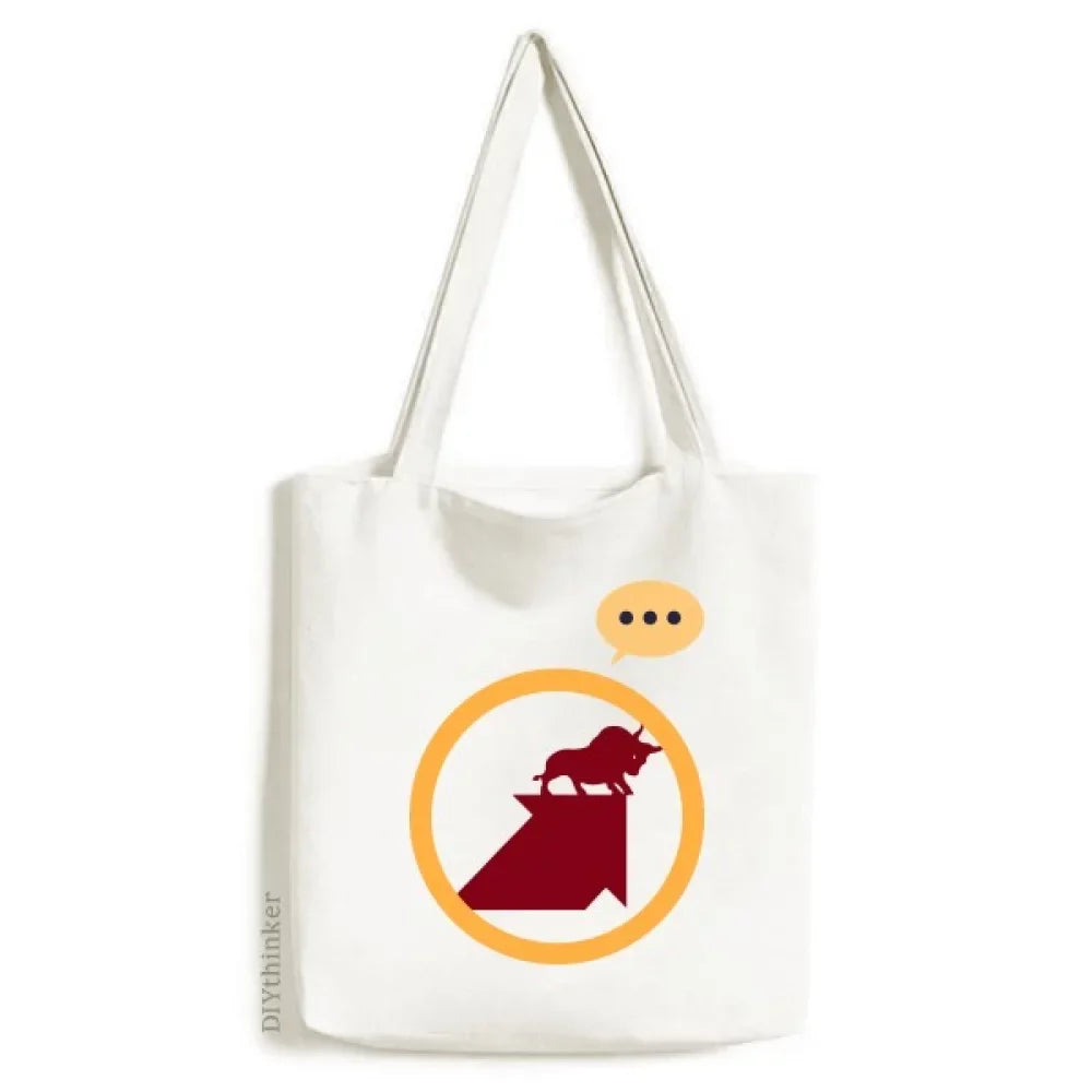 Red Form Sizetock Market Bull Expression Sizeack Canvas Tote Sizehoulder Bag