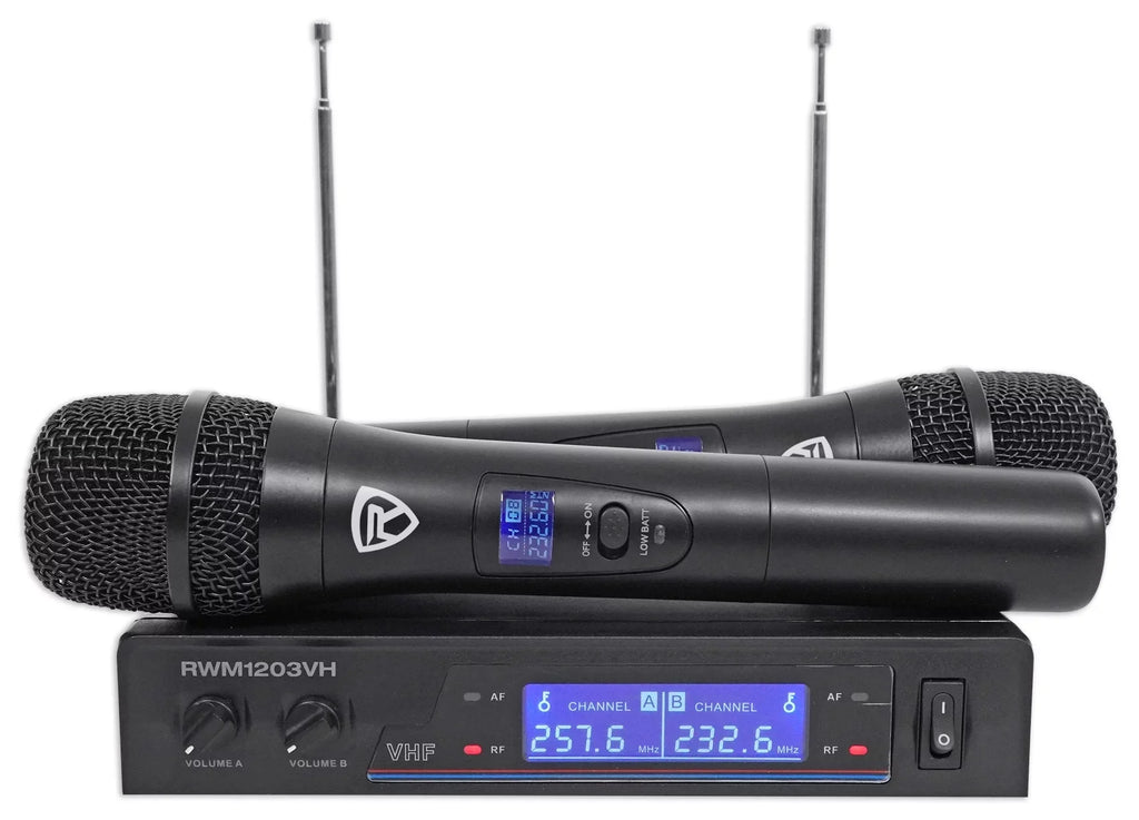 Rockville Home Theater/Karaoke Machine Sizeystem w/5.25" Sizeub+(2) Wireless VHF Mics