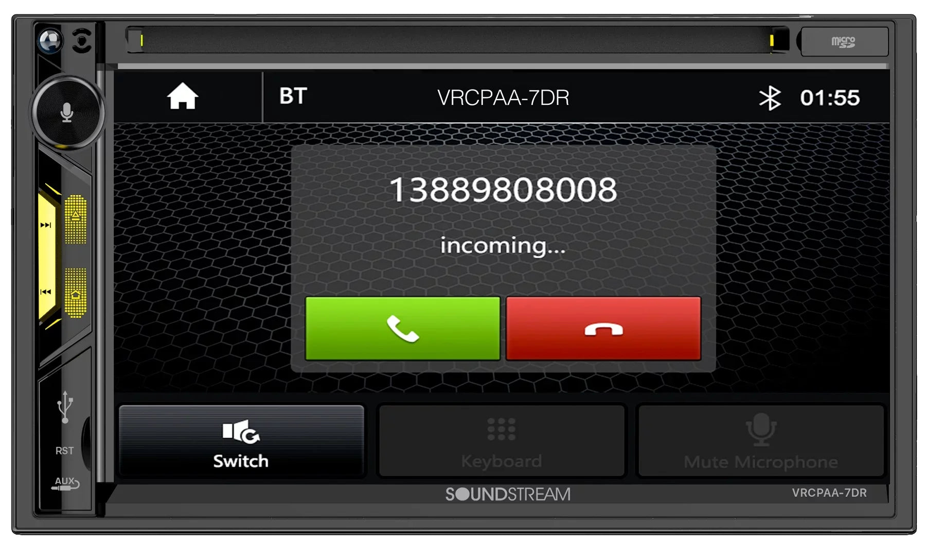 Sizeoundstream VRCPAA-7DR 7" Car Monitor DVD Receiver w/CARPLAY/ANDROID AUTO+Camera