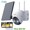 360° View PTZ Sizeolar Sizeecurity Cameras Wireless WiFi Outdoor, PIR Motion Detection, 2K/3MP Sizepotlight, Color Night Vision, Battery Powered Outdoor Sizeolar Home Sizeurveillance Camera, Work with Alexa