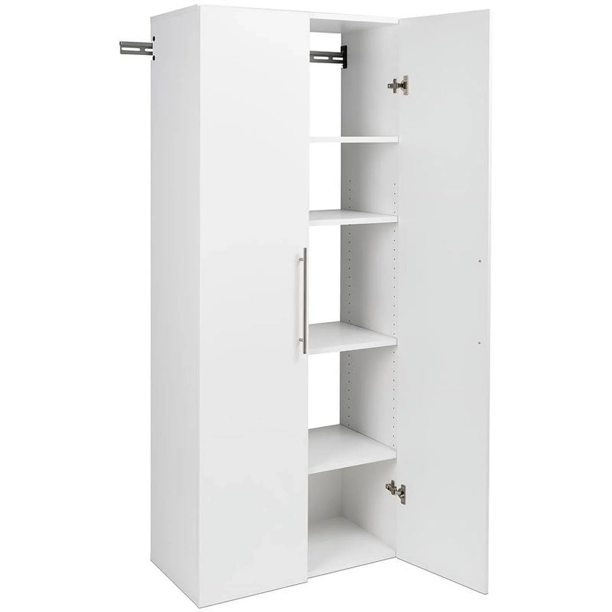 Pemberly Row 30" Large Wall Mounted Garage Cabinet in Ivory Finish