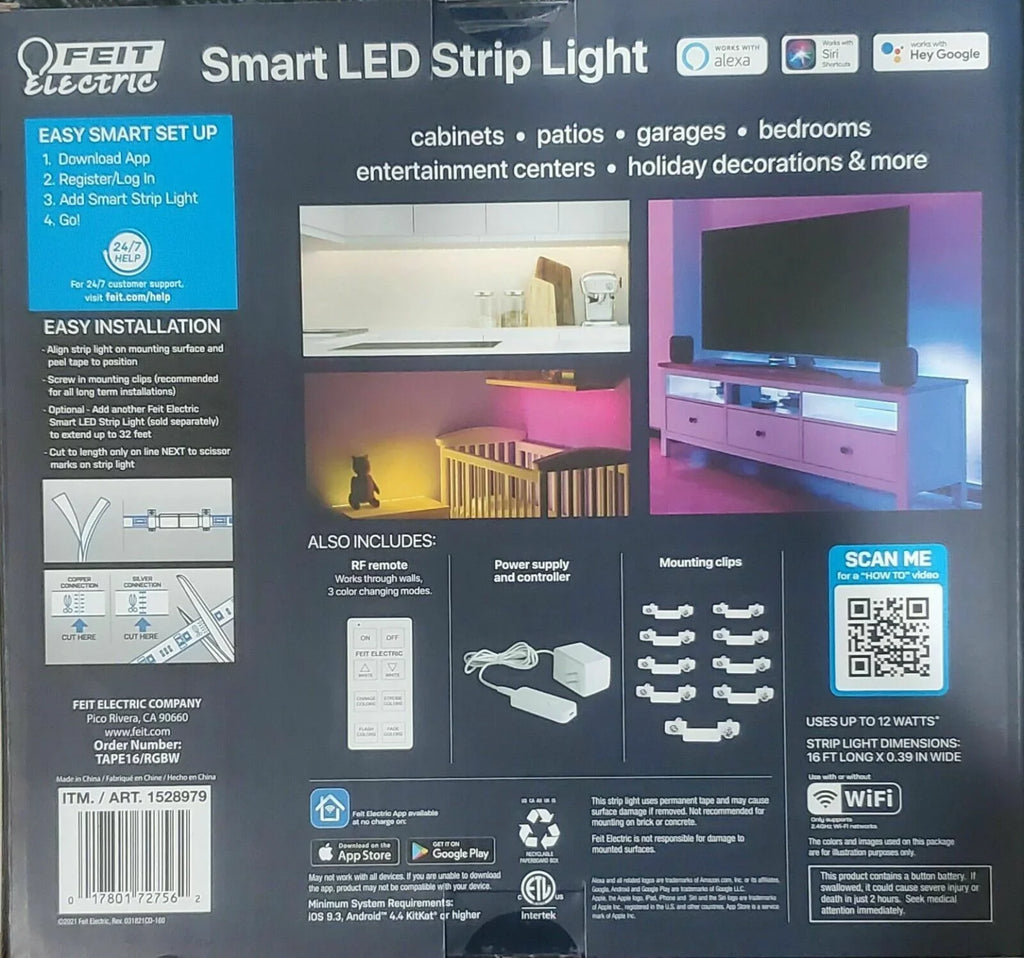 Feit Electric Wi-Fi Sizemart 16' LED Sizetrip Light