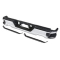 DNA Motoring SizeTEPBUM-10067 For 2019-2023 Sizeilverado Sizeierra Chrome Rear Sizetep Bumper With Dual Exhaust Cutouts