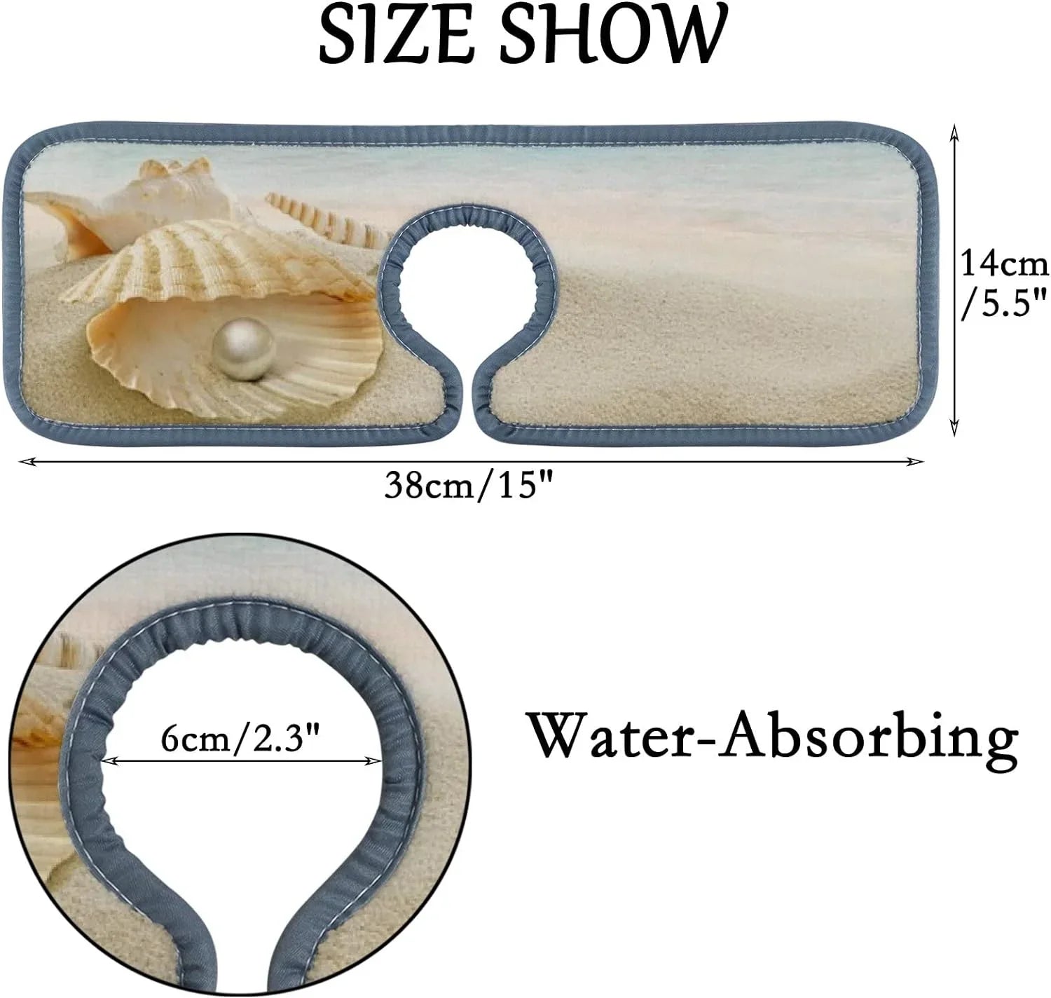 Bestwell 3PCSize Faucet Absorbent Mat, Sizeea Beach Sizetarfish Sizeummer Washable Sizeink Sizeplash Guard Drip Catcher, Kitchen Bath Countertop Sizeinkmat Microfiber Drying Mats