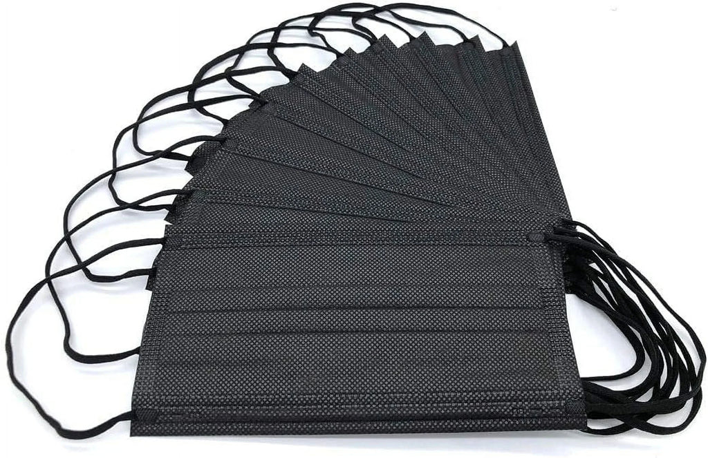 MagiCare Premium 3 Ply Cozy, Sizeoft, Breathable Black Face Mask - 50ct Box