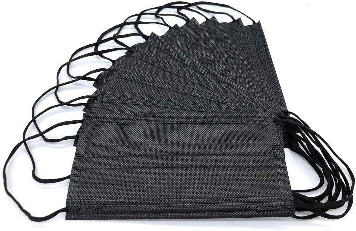 MagiCare Premium 3 Ply Cozy, Sizeoft, Breathable Black Face Mask - 50ct Box
