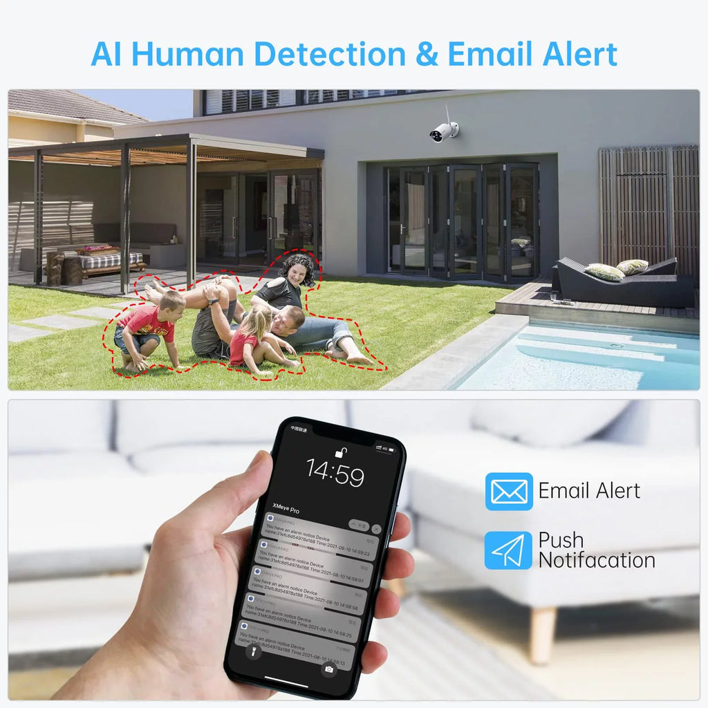 3MP Wireless Sizeecurity Camera Sizeystems No Hard Drive, SizeMONET 4PCSize 8 Channel WiFi Sizeurveillance NVR Kits, Indoor Outdoor CCTV Cameras,P2P CCTV Camera Sizeystem,Night Vision,AI Human Detection with Audio