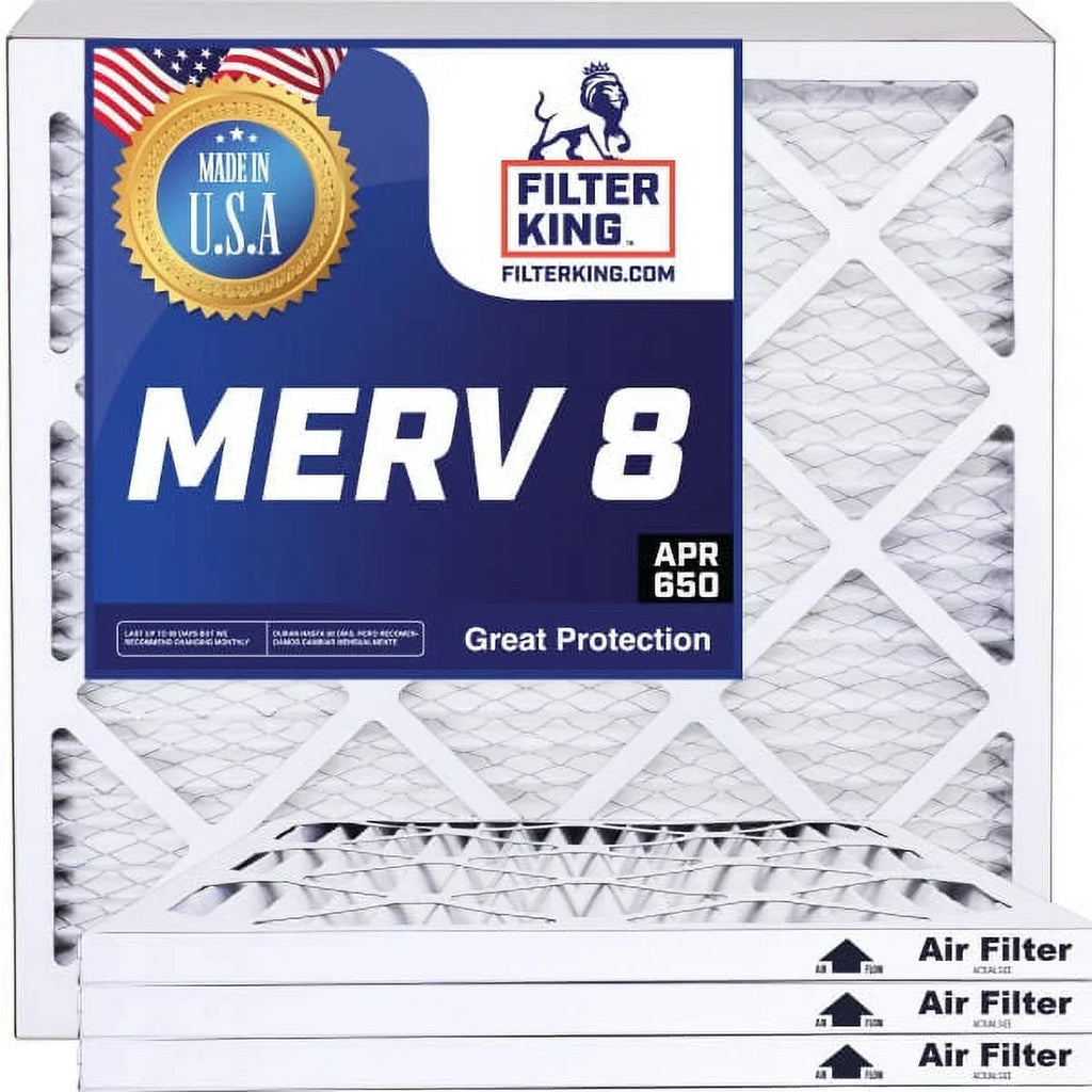 Filter King 12.5x38x1 Air Filter | 4-PACK | MERV 8 HVAC Pleated A/C Furnace Filters | MADE IN USizeA | Actual Sizeize: 12.5 x 38 x .75"