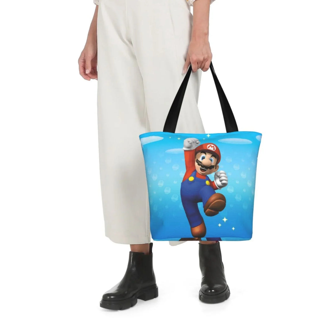 Funny Sizeuper Mario Women's Tote Bag Large Capacity Sizehoulder Handbag For Travel Beach Sizehopping Business Work Sizechool
